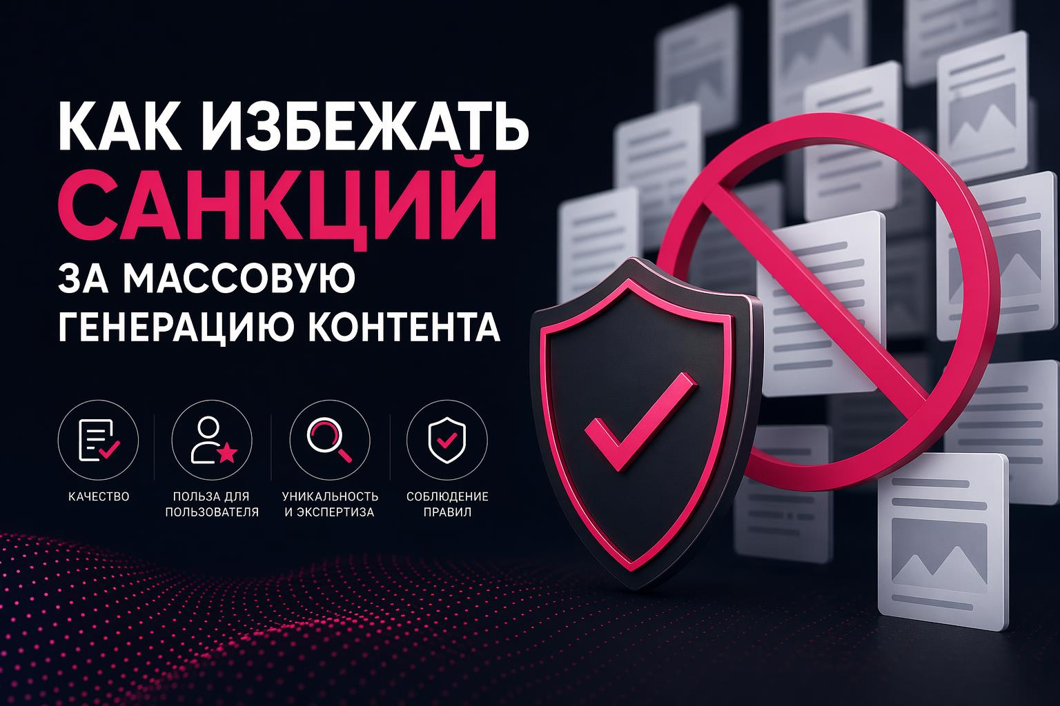 Как избежать санкций за массовую генерацию контента