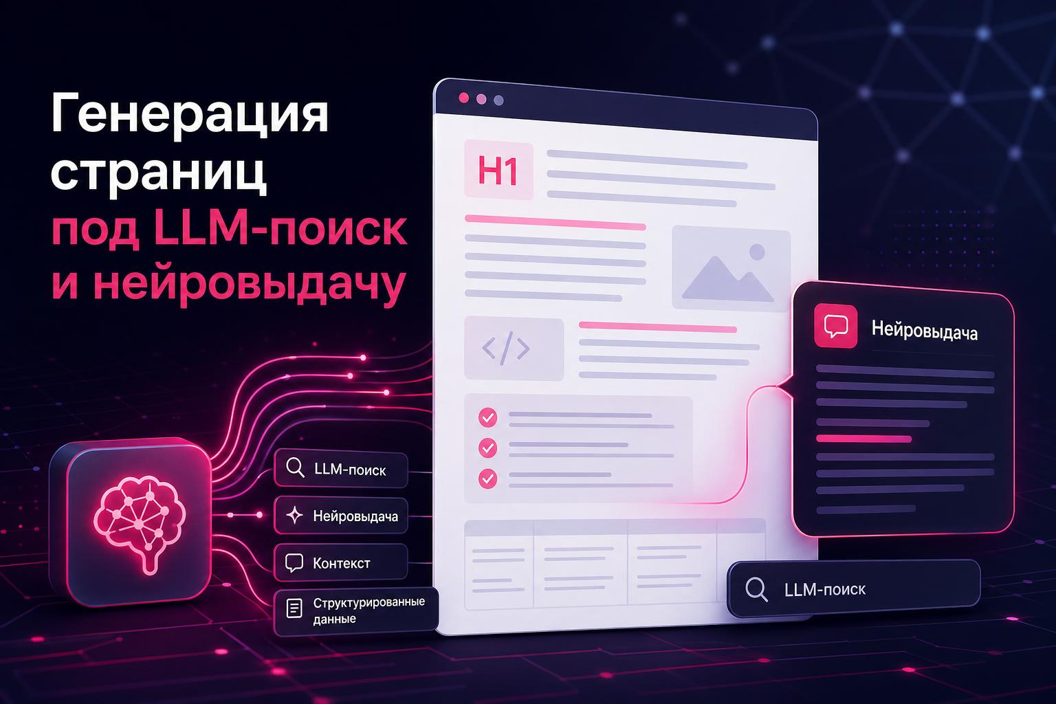 Генерация страниц под LLM-поиск и нейровыдачу
