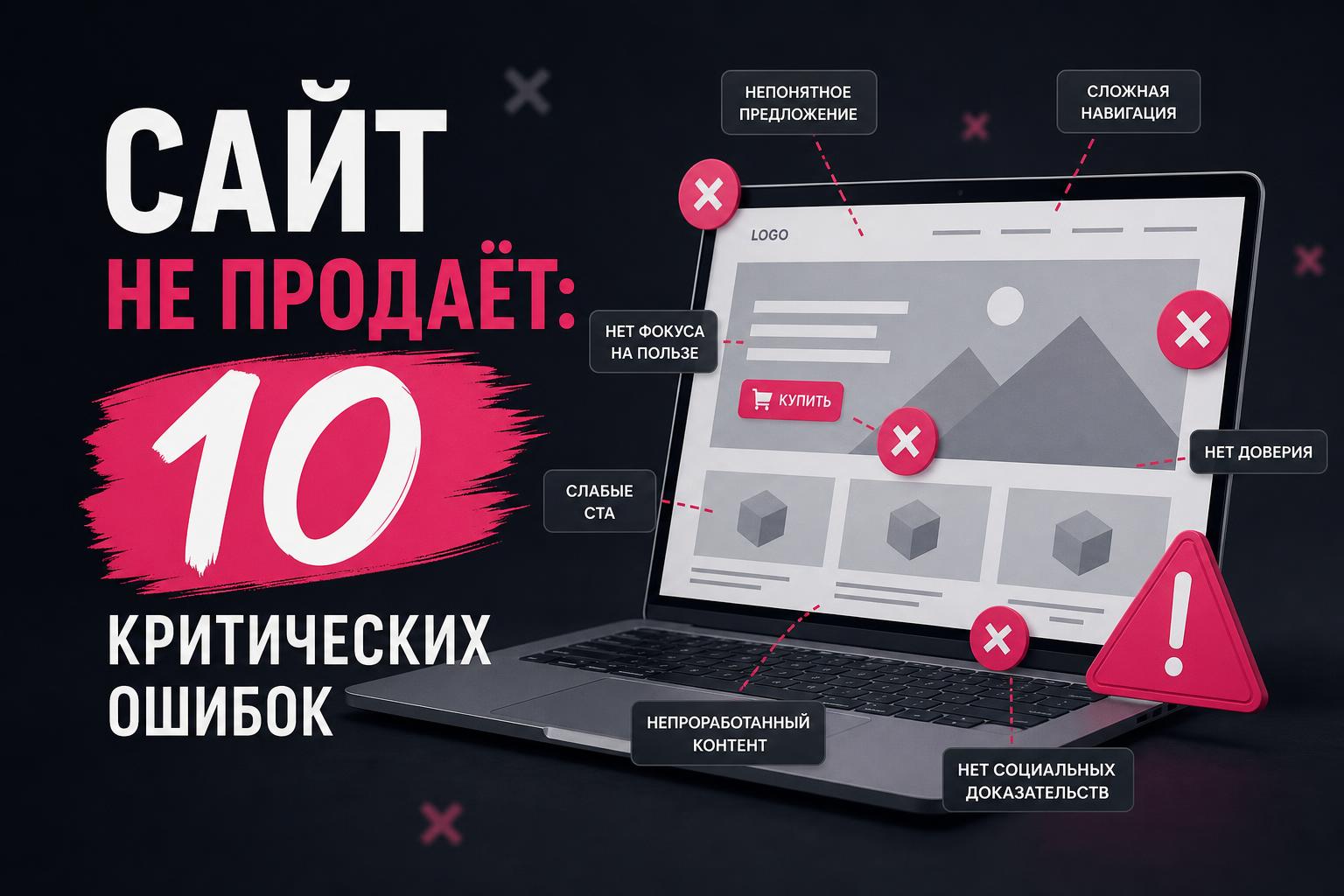 Сайт не продаёт: 10 критических ошибок
