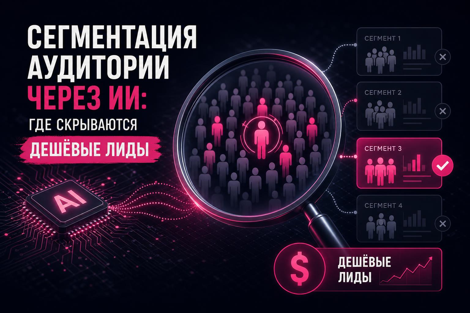 Сегментация аудитории через ИИ: где скрываются дешёвые лиды