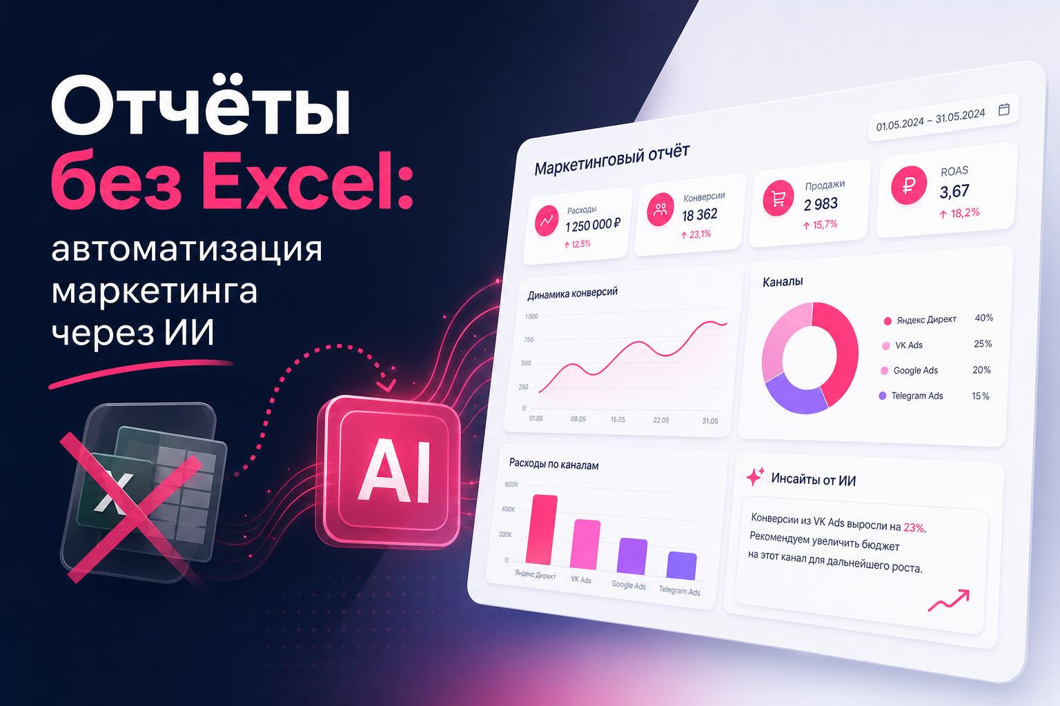 Отчёты без Excel: автоматизация маркетинга через ИИ