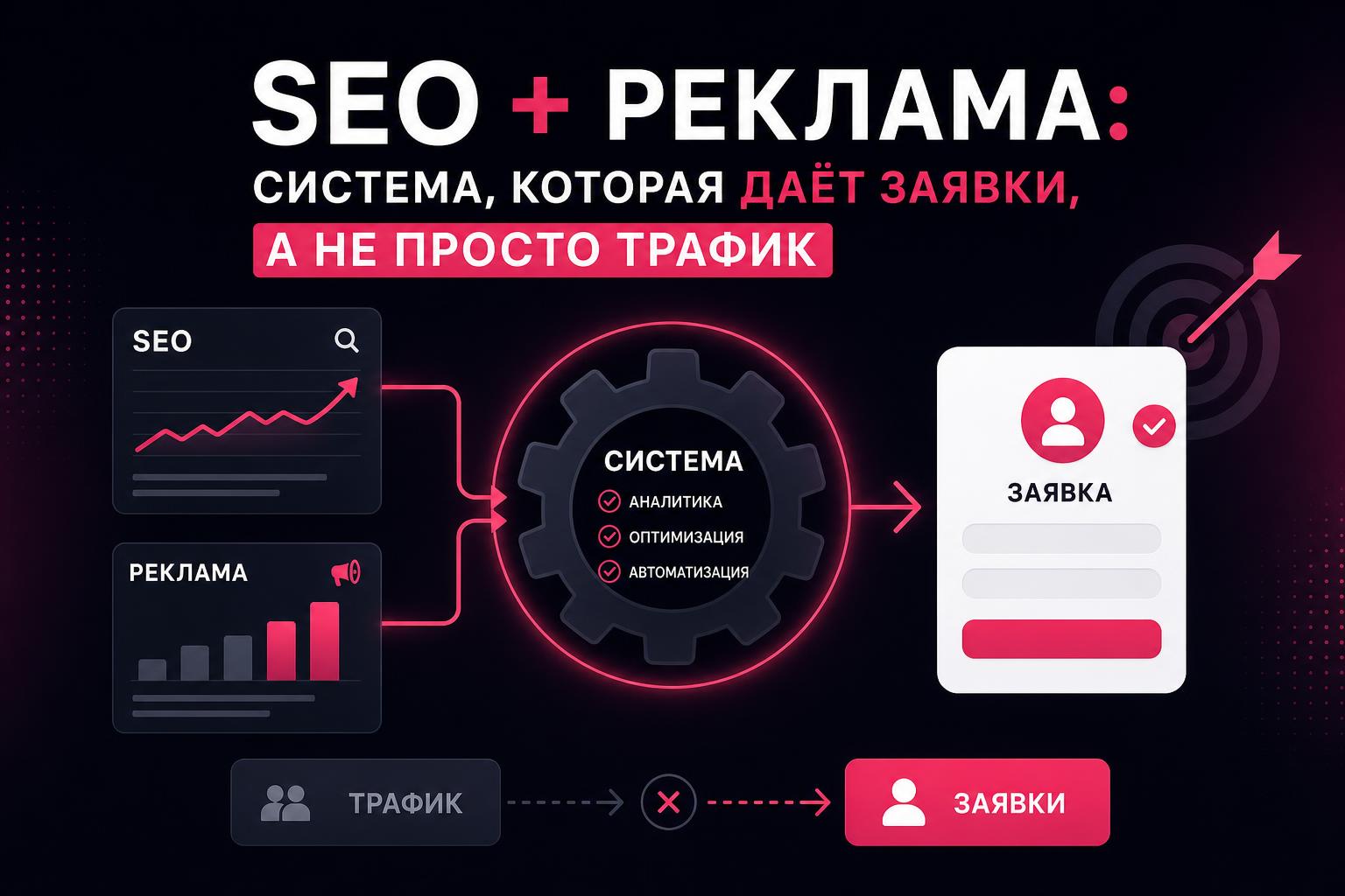 SEO + реклама: система, которая даёт заявки, а не просто трафик